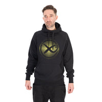 Matrix Large Fade Logo Hoody - Black/Lime