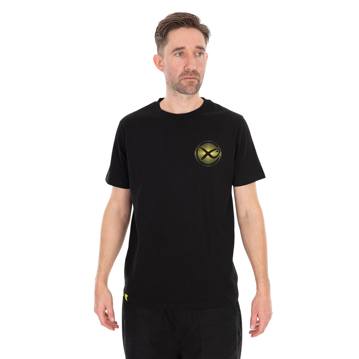 Matrix Large Fade Logo T-Shirt - Black/Lime