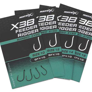 Matrix X3B Feeder Rigger Barbed - Eyed