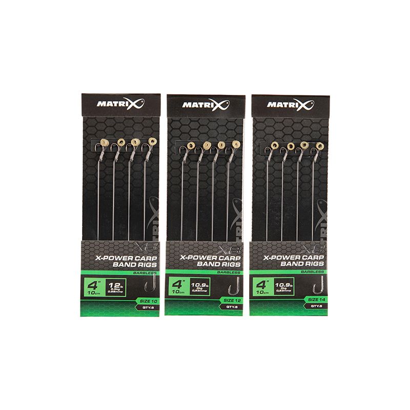Matrix X8 X-Power Carp 10cm Band Rigs