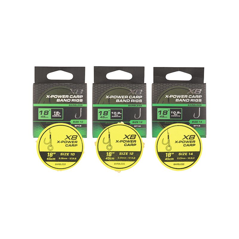 Matrix X8 X-Power Carp 45cm Band Rigs