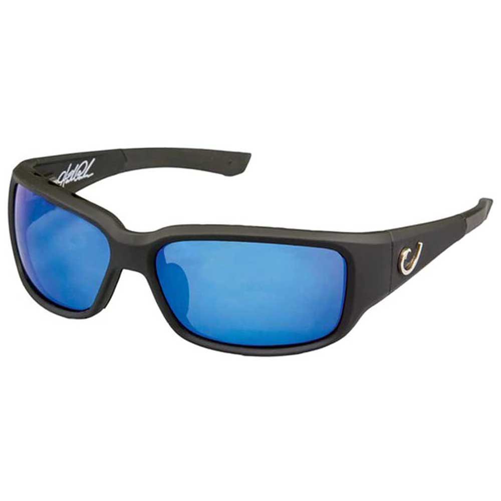 Mustad Matte Black Frame with Smoke Blue Revo Lens