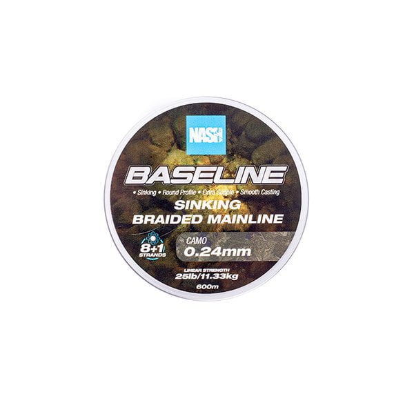 Nash Baseline Sinking Braid Camo 600m