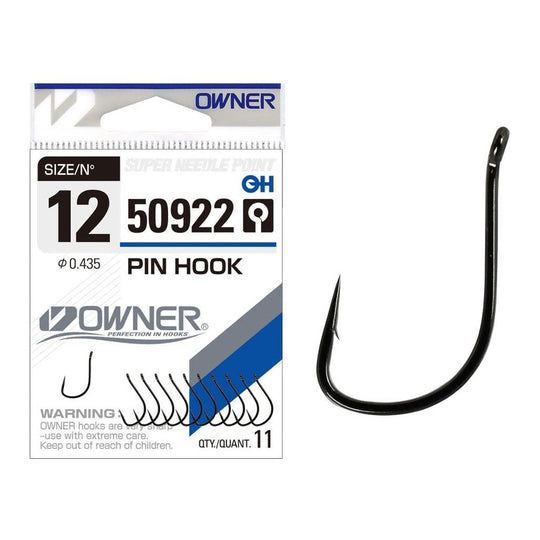 Owner Pin Hook 50922 Black Chrome Fishing Hooks – MatchFishing