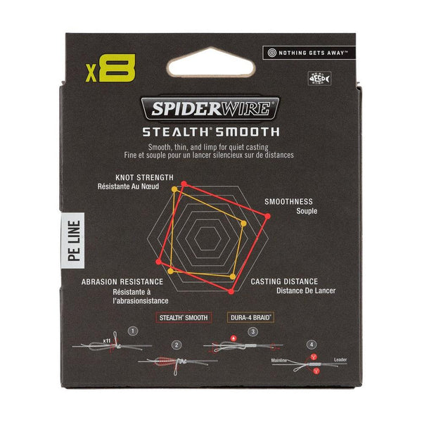 SpiderWire Stealth Smooth X8 Angelschnur von der Großspule, hi-vis