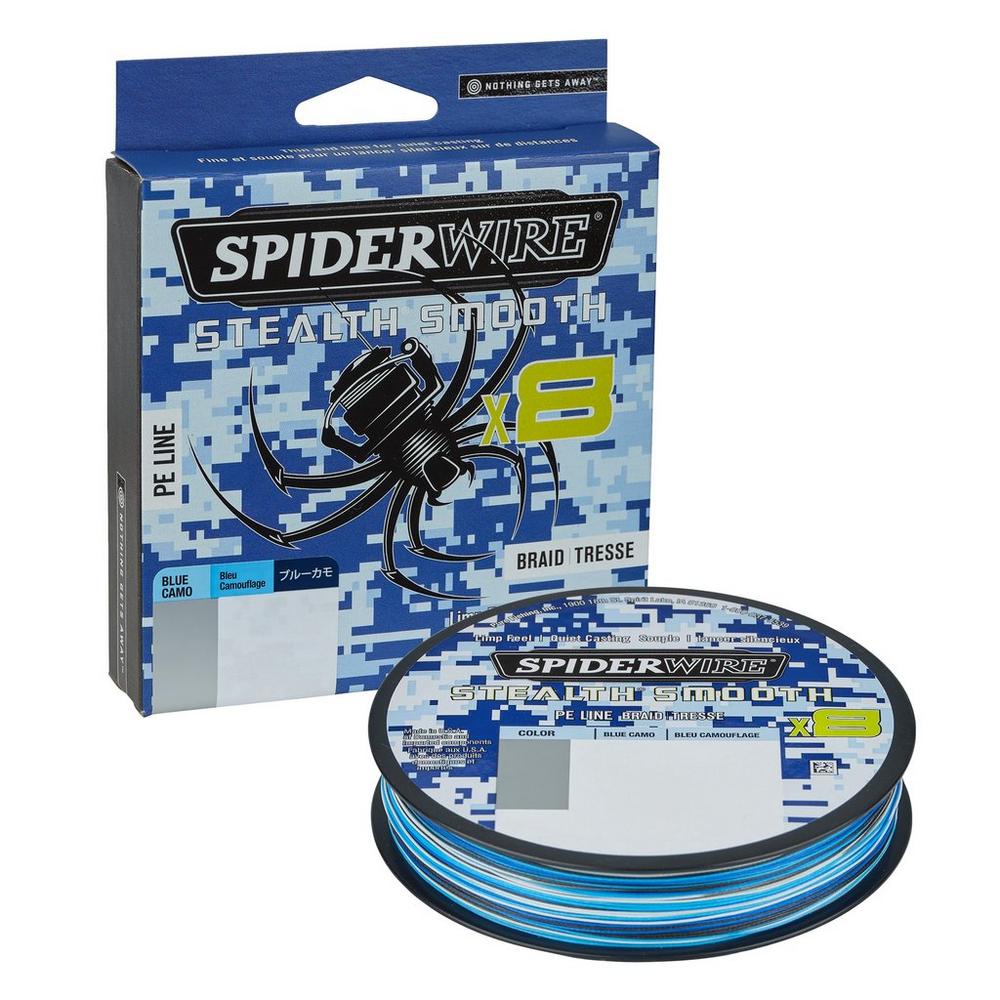 SpiderWire Stealth Smooth x8 150m Blue Camo - MatchFishing