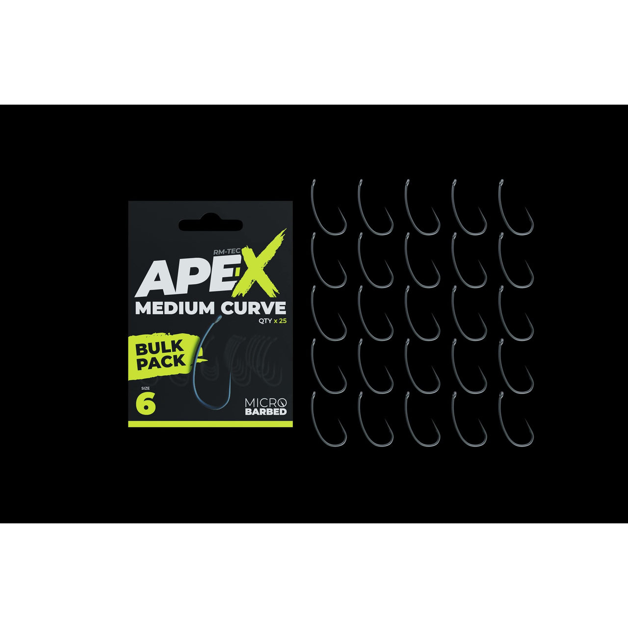 Ridge Monkey Ape-X Medium Curve Barbed  Bulk Pack (25pcs)
