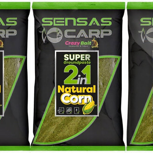 Sensas Super Groundpaste 2 in 1 Natural Corn 1kg