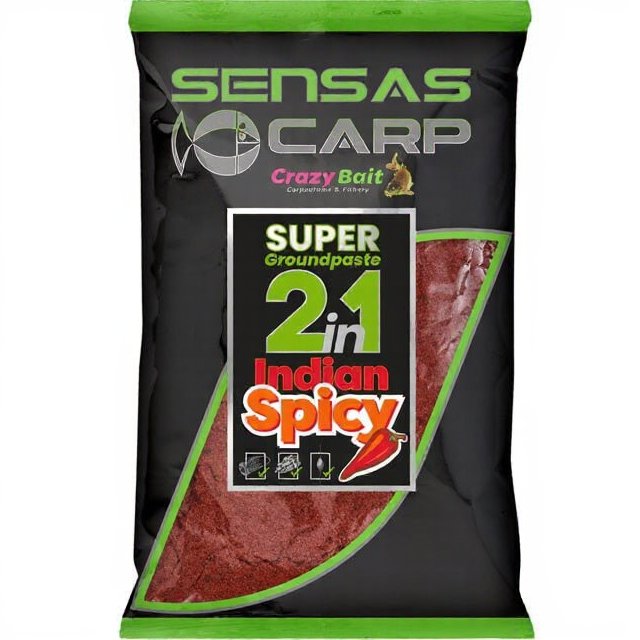 Sensas Super Groundpaste 2 in 1 Spicy Indian 1kg