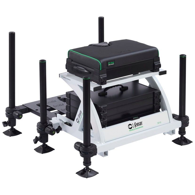 Sensas World Champion 3910 Seatbox White & Green