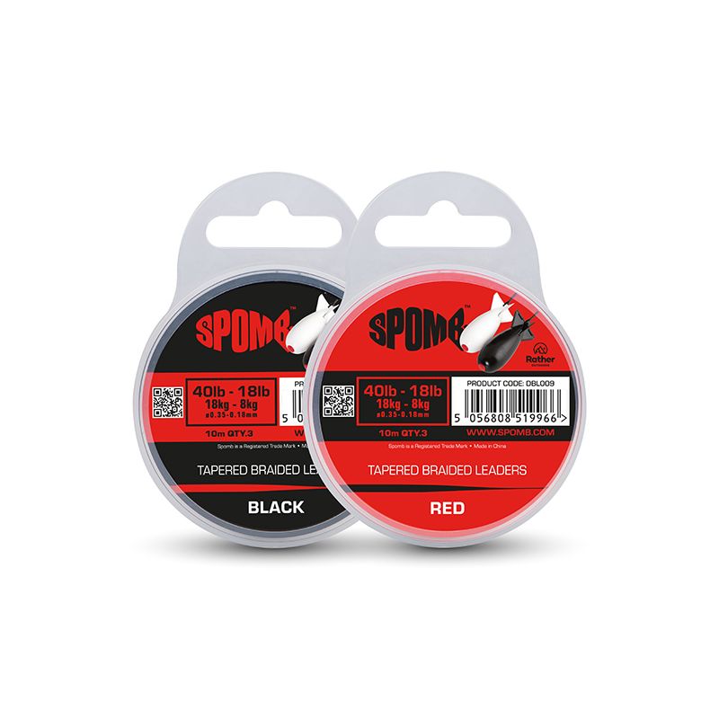 Spomb Tapered Braided Leaders 40lb-18lb 3pcs
