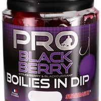 Starbaits Pro Boilies In Dip Black Berry 150g