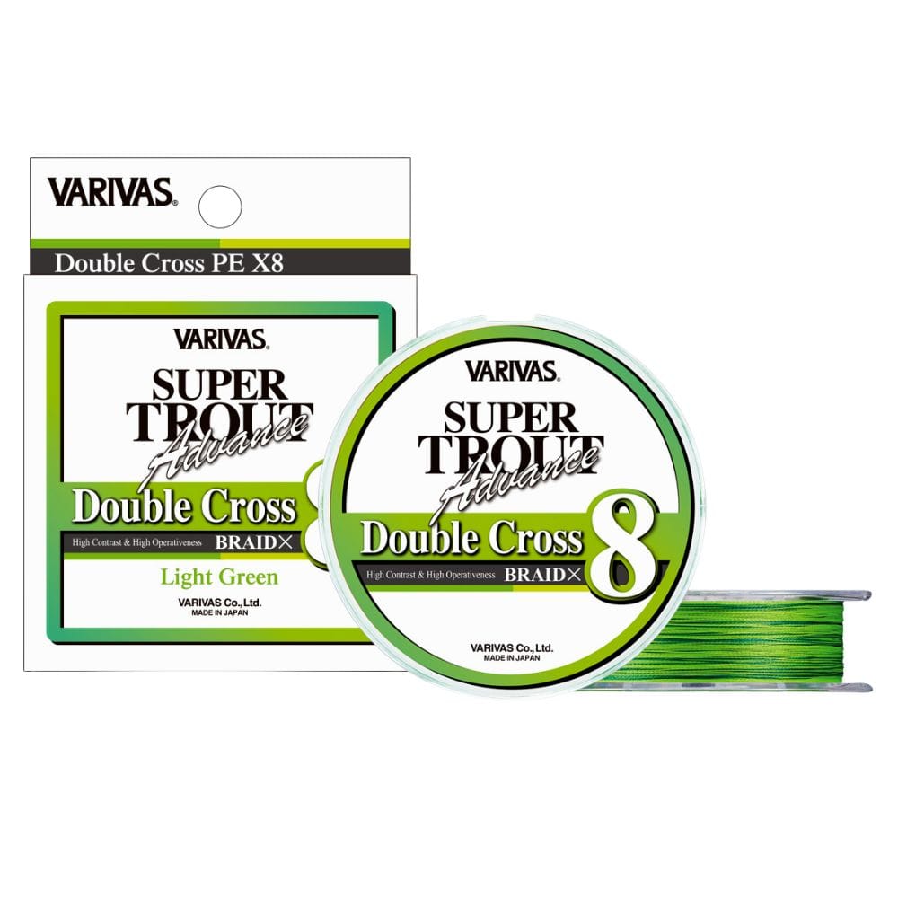 Varivas Najlon 0.6/9.6lb Varivas Finesse X8 Braid Double Cross Light Green - PE 100m