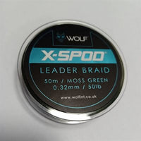 Wolf X-Spod Braided Shockleader Moss Green 50m