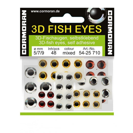 Cormoran 3D Fish Eyes Sorted 5/7/9 mm