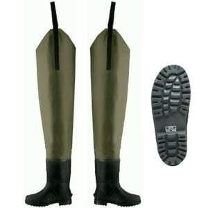 Stivali Da Pesca Cormoran In Nylon PVC – Con Sacchetto Petto, Verde Scuro, Taglia 43