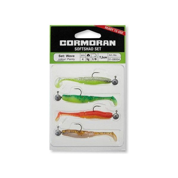 cormoran fishing lures Cormoran Ready to Fish Wave Softshad Lure Set – MatchFishing