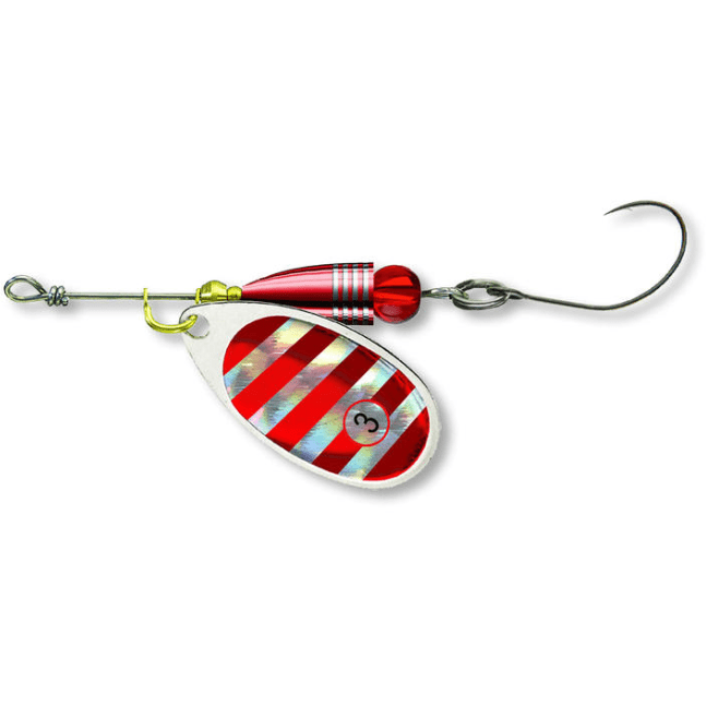 Varalica Cormoran Bullet Single Hook Silver Red Stripes 1 3g