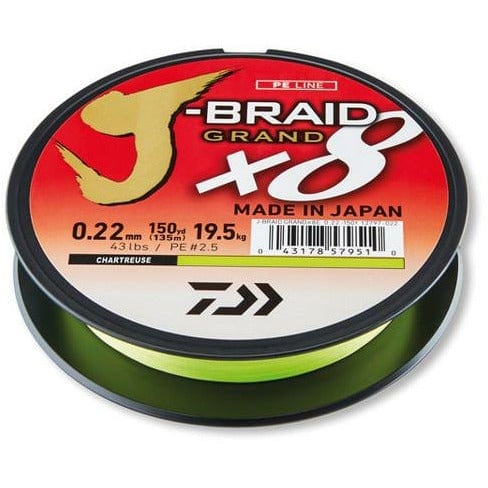 DAIWA J-Braid Grand X8 270m Chartreuse - MatchFishing