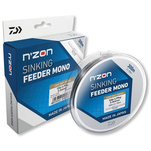 DAIWA N'ZON Sinking Line Feeder Mono 300m Matt Brown