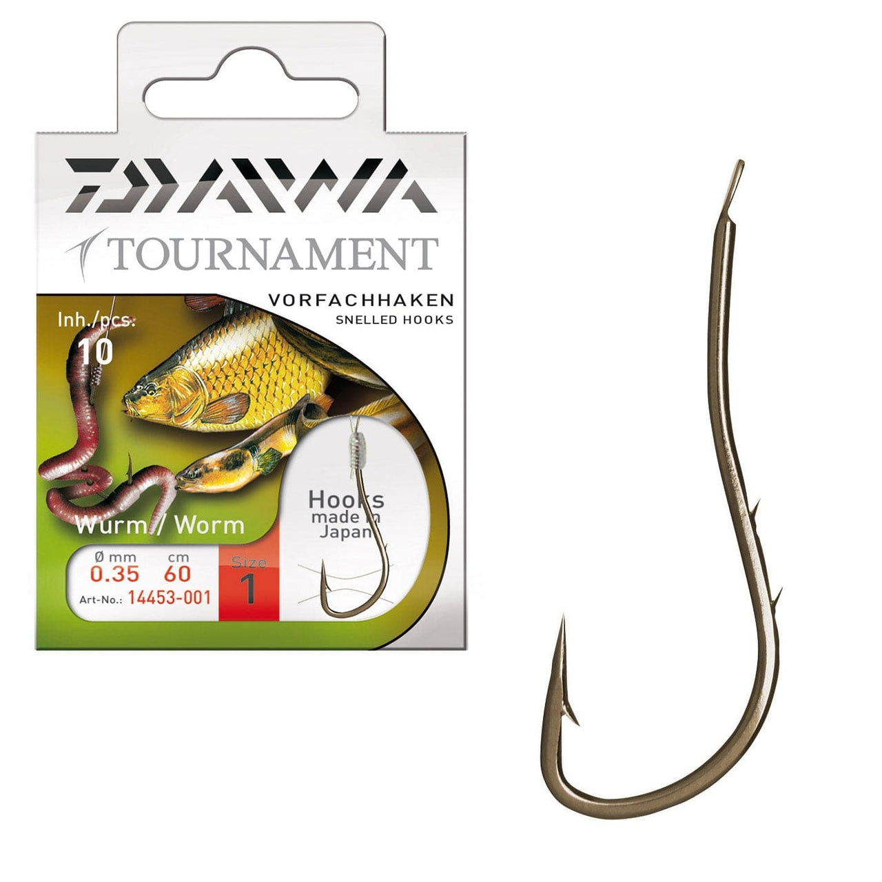 DAIWA Tournament Worm  Hooks 60cm - navezane