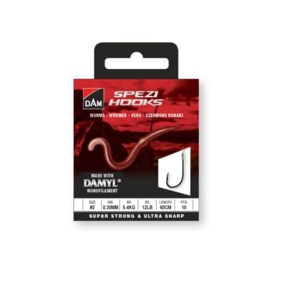 Dam SPEZI Worms  60cm - navezane udice