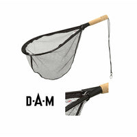 DAM Wading Net with Cork Handle - 63x32cm Rubberized