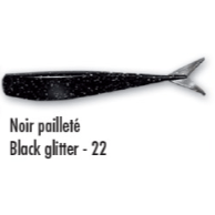 Delalande Drop Shad 7.5cm Shrimp Black Glitter Silver