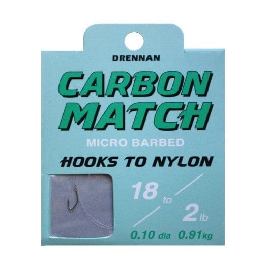 Drennan Carbon Match Hook To Nylon Tied Fishing Hooks – MatchFishing