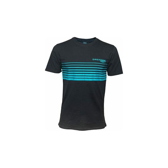 DRENNAN T-Shirt Black Aqua