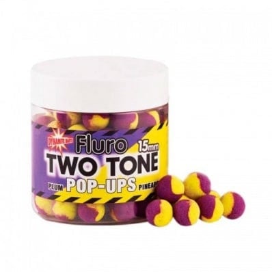 Dynamite Baits Plum & Pineapple 15mm Fluro Two Tone Pop Ups