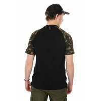 Fox Black / Camo Raglan Tee