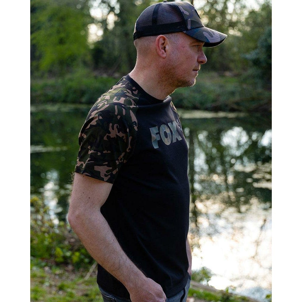 Fox Black / Camo Raglan Tee