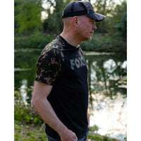 Fox Black / Camo Raglan Tee