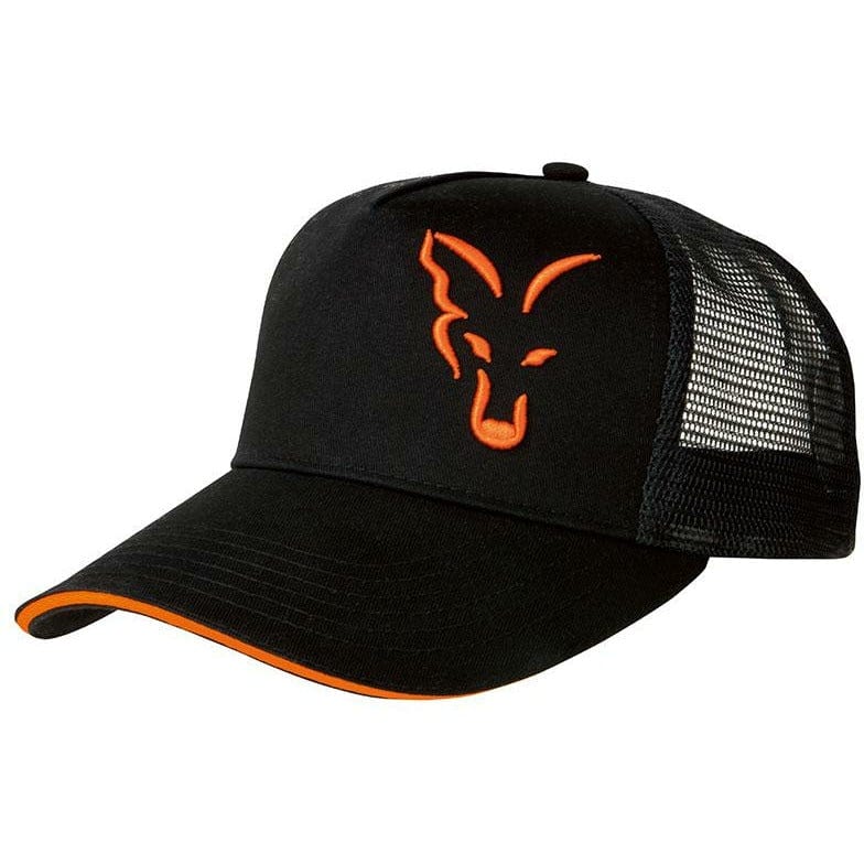 FOX BLACK & ORANGE TRUCKER CAP