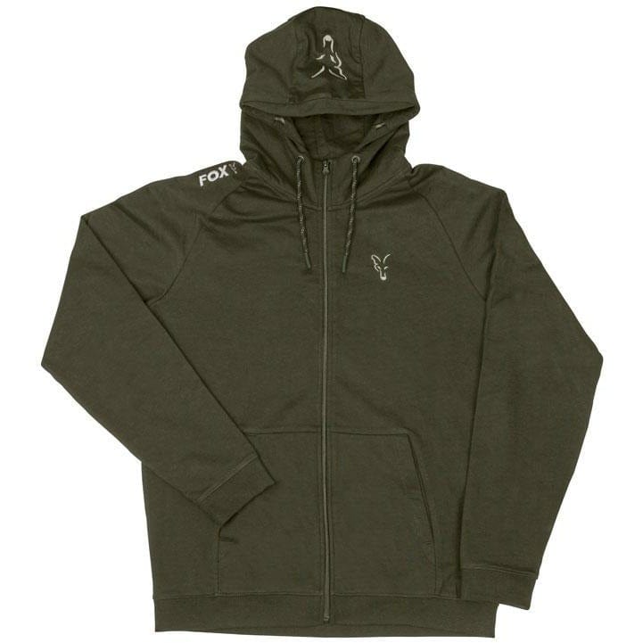 FOX COLLECTION GREEN & SILVER LIGHTWEIGHT HOODIE