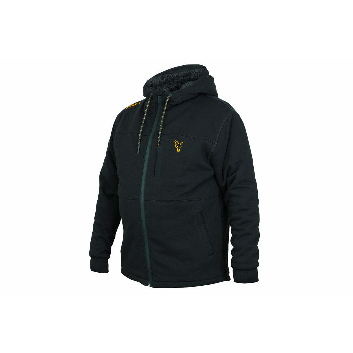 FOX COLLECTION SHERPA HOODY BLACK/ORANGE