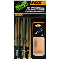 Fox Edges 50lb Camo Leadcore Power Grip Lead Clip Kwik Change Leaders - CAC754