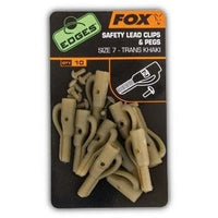 Fox Edges Safety Lead Clip + Pegs Size 7 Khaki