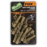 FOX  Edges sz 10 slik lead clip + peg SIZE 10 KHAKI