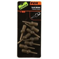 Fox Edges Tulip Beads Trans Khaki x 10