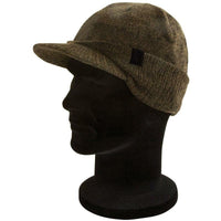 FOX KHAKI/BLACK PEAKED BEANIE