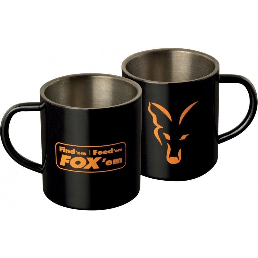 FOX Stainless Black Xl 400Ml Mug FFF  CLU254