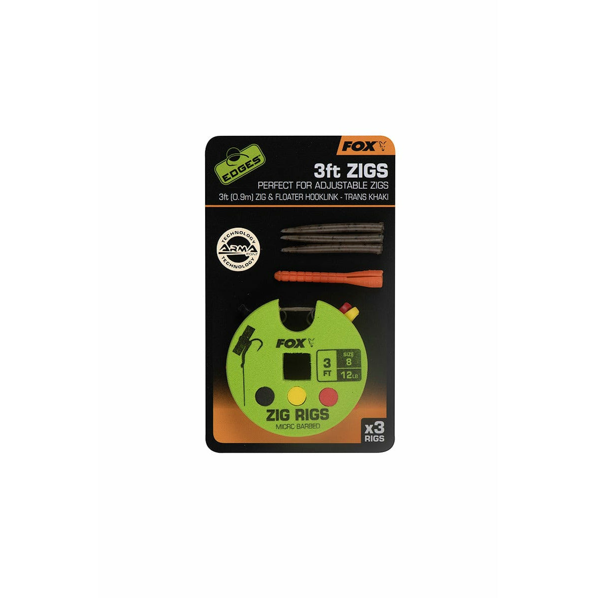 FOX ZIG RIGS 12lb - 3ft (0.9m) 3pcs