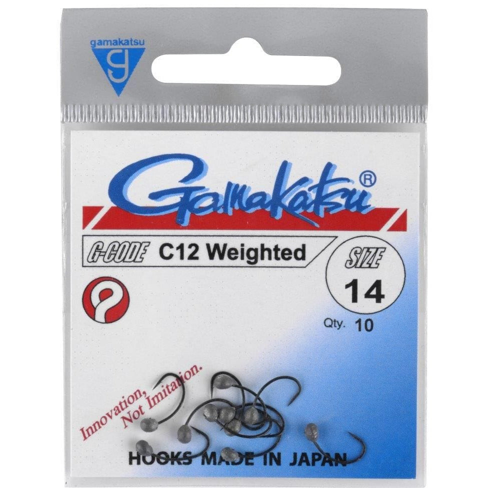 Gamakatsu C12 WEIGHTED HOOKS BLACK