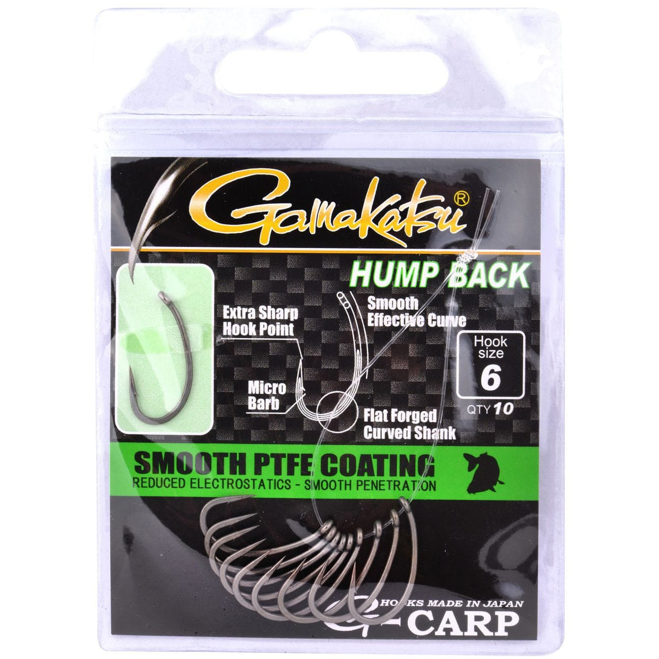 Gamakatsu G-CARP HUMP BACK HOOKS GREY