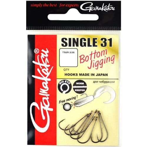 Gamakatsu SINGLE 31 HOOKS BLACK