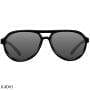 KORDA Sunglasses Aviator Mat Black Frame Grey Lens