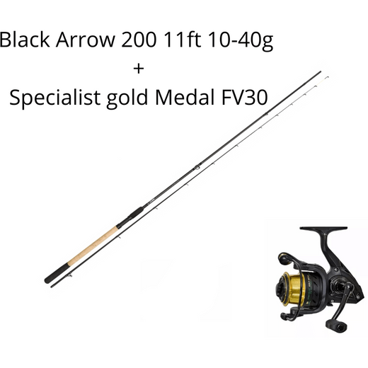 BLACK ARROW 200 FEEDER 11FT +  SPECIALIST GOLD MEDAL FV 30 MATCH REEL