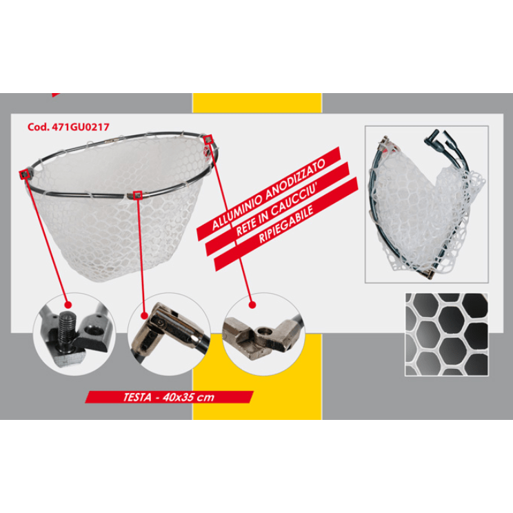 MILO FOLDY Rubber Trout Landing Net Head